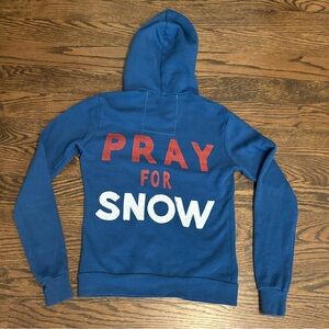 EUC xs Aviator Nation Pray for Snow zip up sweatshirt